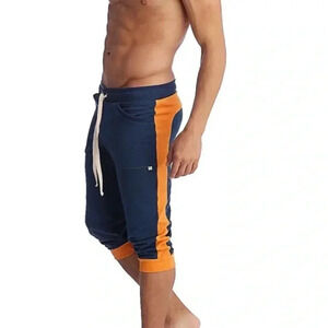 4-RTH cuffed yoga capri royal blue and orange